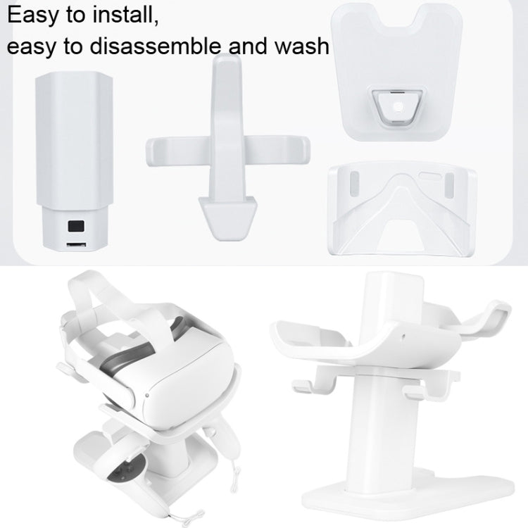 VR Stand Headset Display And Controller Holder Mount For Meta Quest 2(White)