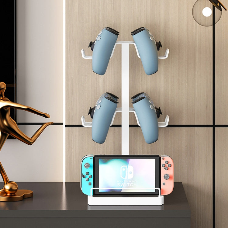 Desktop Headset Gamepad Game Console Storage Bracket(White)