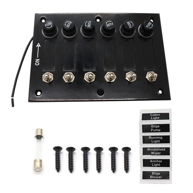 6 Groups Shake Switch AOS3045 Switch Panel Marine Retrofit Each With Independent Fuse Protection