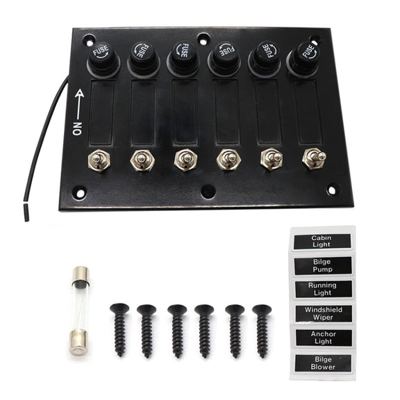 6 Groups Shake Switch AOS3045 Switch Panel Marine Retrofit Each With Independent Fuse Protection