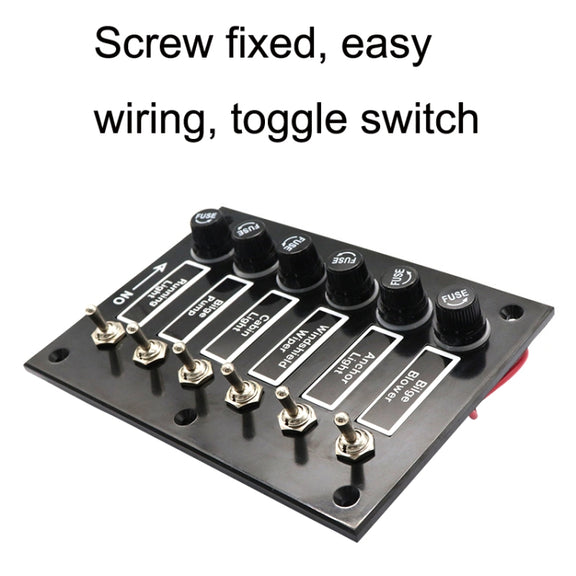 6 Groups Shake Switch AOS3045 Switch Panel Marine Retrofit Each With Independent Fuse Protection