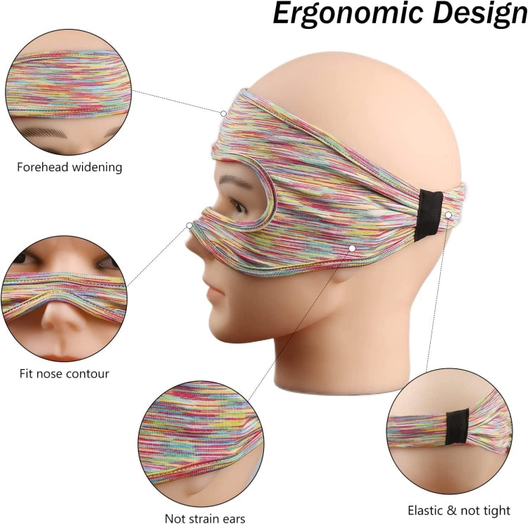 VR Glasses Head-mounted Breathable Sweat-proof Eye Mask(Blue White)