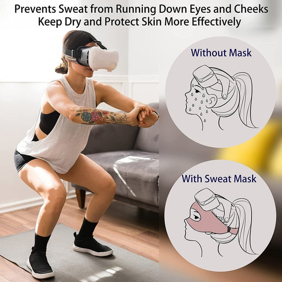 VR Glasses Head-mounted Breathable Sweat-proof Eye Mask(Purple)