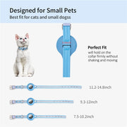 For Airtag Tracker Protective Cover Pet PU Collar, Specification: XS(Black)