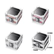 Nail Polishing Head 25 Holes Display Stand Dustproof Storage Box(Black)