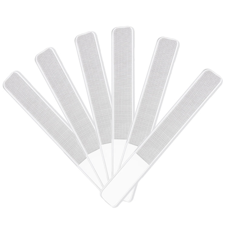 6 PCS Transparent Nano Glass Polished Nail File, Specification: Glass File Bulk