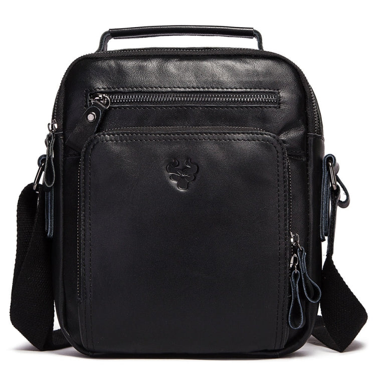 HUMERPAUL MH573 Men Shoulder Bag Leather Messengers Bag(Black)
