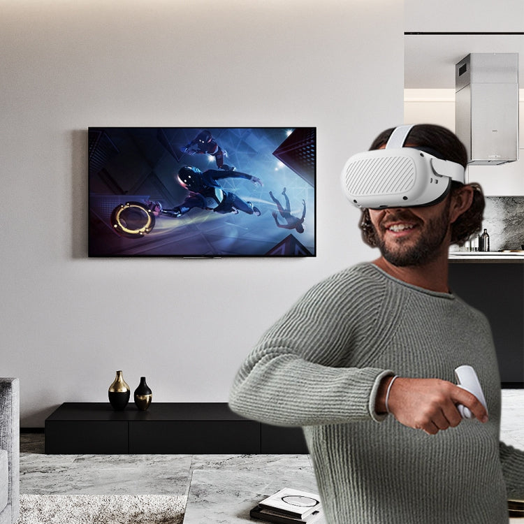 VR Glasses Lens Shell Handle Protective Case For Oculus Quest 2(White)