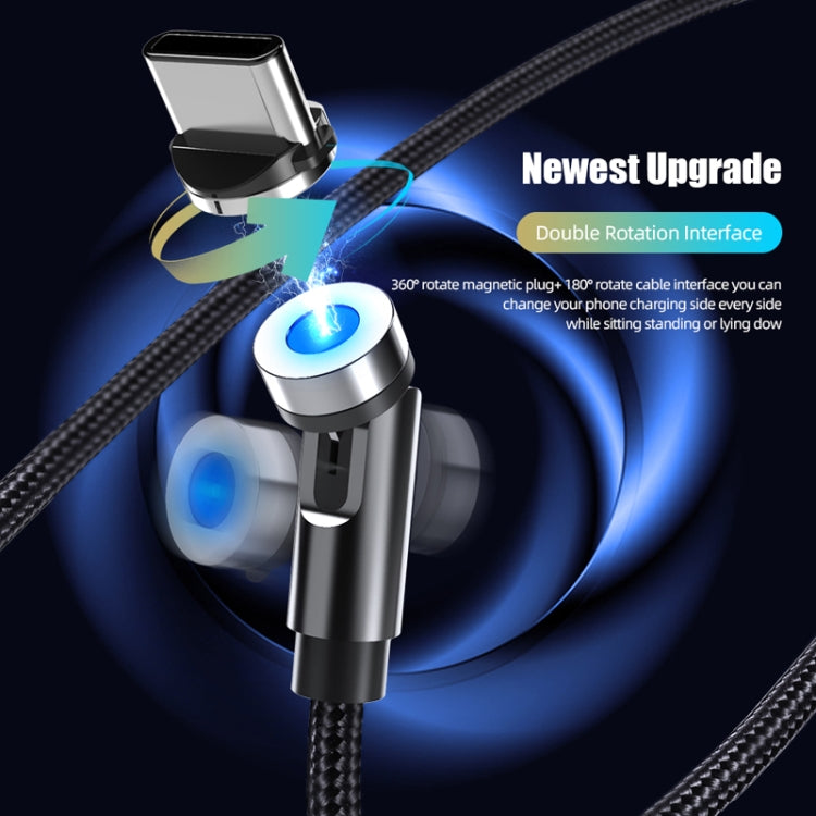 CC56 8Pin Magnetic Interface Dust Plug Rotating Data Charging Cable, Cbale Length: 1m(Silver)