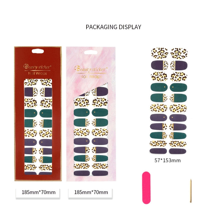 22 Fingers Shiny Onion Powder Starry Water-resistant Nail Sticker(ZX-3023)