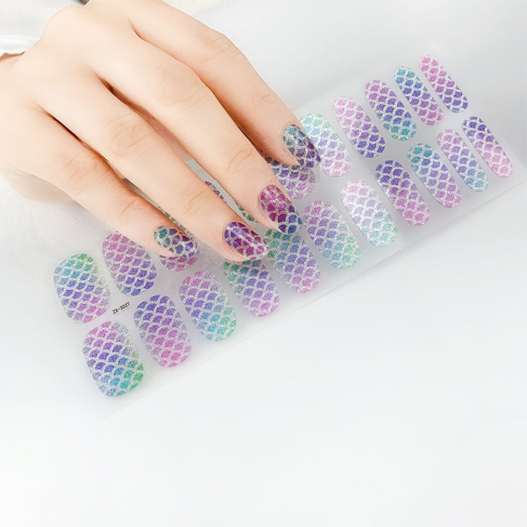 22 Fingers Shiny Onion Powder Starry Water-resistant Nail Sticker(ZX-3027)