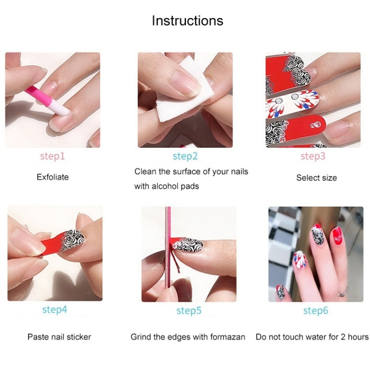 10 PCS 3D Hot Stamping Water-resistant Nail Art Sticker(Z/A117)