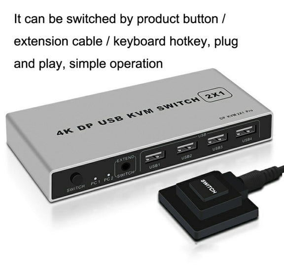 8K KYSW59 60HZ DP USB KVM Switch 2-in-1 Computer Sharing Device
