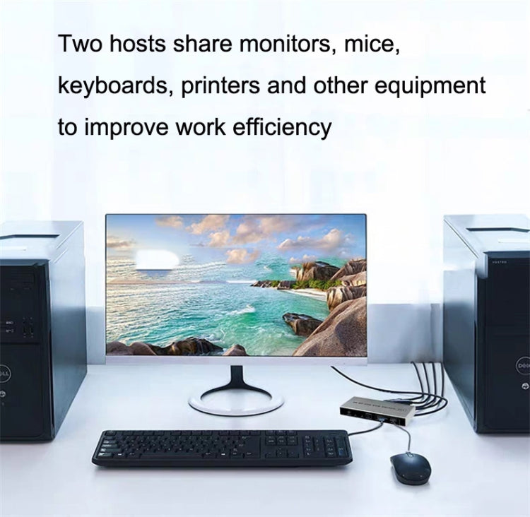 8K KYSW59 60HZ DP USB KVM Switch 2-in-1 Computer Sharing Device