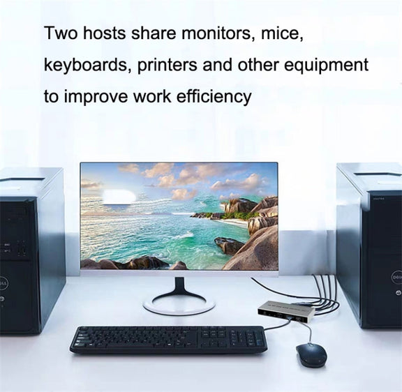 8K KYSW59 60HZ DP USB KVM Switch 2-in-1 Computer Sharing Device