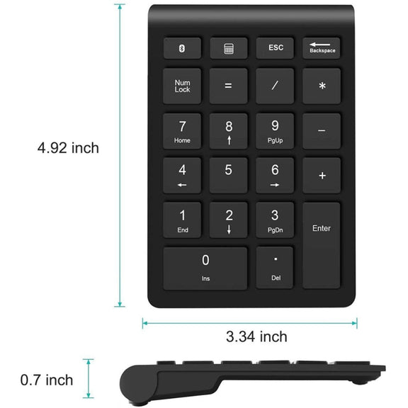BT304 22 Keys Laptop Mini Wireless Keyboard, Spec: Bluetooth (Gray)