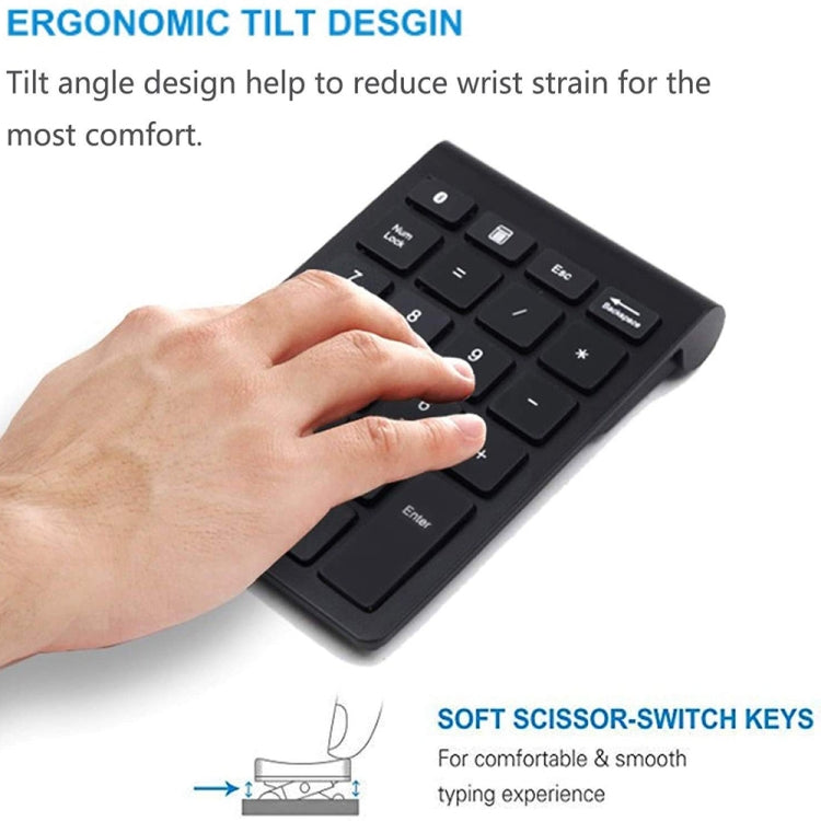 BT304 22 Keys Laptop Mini Wireless Keyboard, Spec: Bluetooth (Gold)