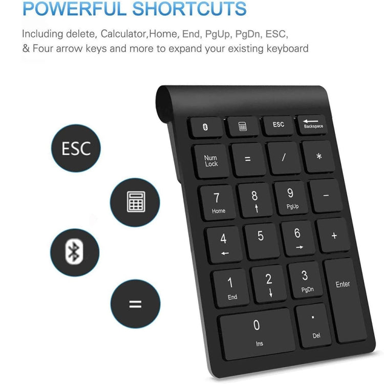 BT304 22 Keys Laptop Mini Wireless Keyboard, Spec: Bluetooth (Gold)