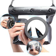 Tteoobl  20m Underwater Diving Camera Housing Case Pouch  Camera Water-resistant Dry Bag, Size: M(White)