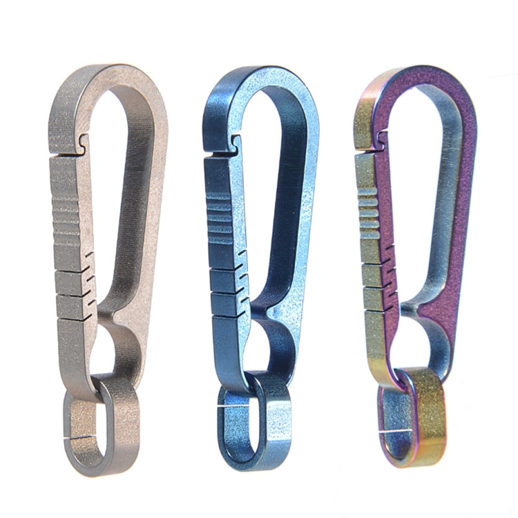 Men Titanium Alloy Keychain Car Key Waist Hanging(Blue)