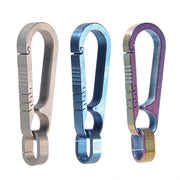 Men Titanium Alloy Keychain Car Key Waist Hanging(Titanium Color)