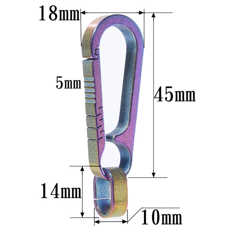 Men Titanium Alloy Keychain Car Key Waist Hanging(Colorful Titanium)