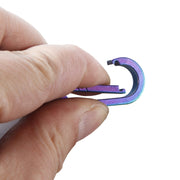 Men Titanium Alloy Keychain Car Key Waist Hanging(Colorful Titanium)