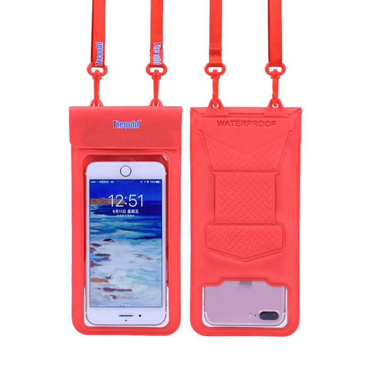 Tteoobl  30m Underwater Mobile Phone Water-resistant Bag, Size: Small(Red)