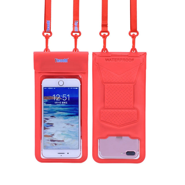 Tteoobl  30m Underwater Mobile Phone Water-resistant Bag, Size: Small(Red)