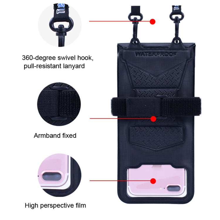 Tteoobl  30m Underwater Mobile Phone Water-resistant Bag, Size: Small(Blue)