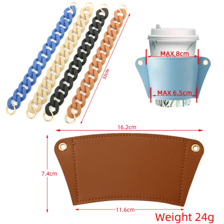 Phone Case Plastic Bracelet DIY Bag Carry Strap Cup Sleeve(Black)