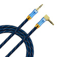 EMK 90-Degree Car 3.5mm Audio Cable Extension Cable, Cable Length: 5M(Blue) - Aux Cable by EMK | Online Shopping South Africa | PMC TechLife | Buy Now Pay Later Mobicred