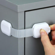 Slide Adjust Baby Safety Lock Refrigerator Drawer Lock(White)