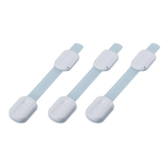 Slide Adjust Baby Safety Lock Refrigerator Drawer Lock(White)