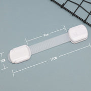 Slide Adjust Baby Safety Lock Refrigerator Drawer Lock(White)