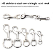 Stainless Steel Swivel Single Hook Pet Leash Hook, Specification: 90mm
