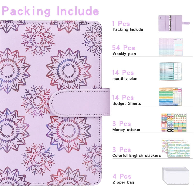 A6 Cash Budget Book Schedule Weekly Plan Monthly Plan Loose-leaf Notepad(Pink)