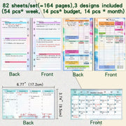 A6 Cash Budget Book Schedule Weekly Plan Monthly Plan Loose-leaf Notepad(Green)