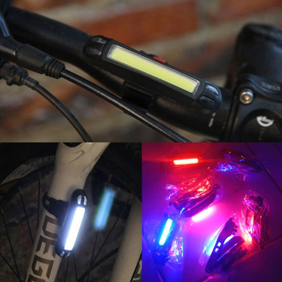 LED Rechargeable Bicycle Warning Strip Tail Light(OPP Red&White Light)