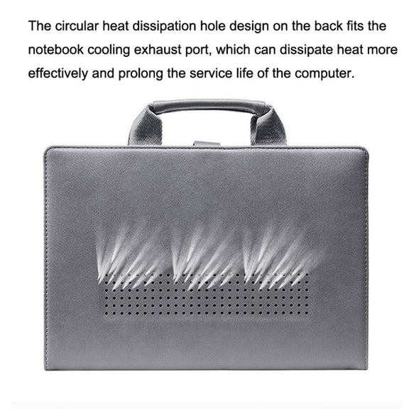 Laptop Bag Protective Case Tote Bag For MacBook Pro 15.4 inch, Color: Dark Gray + Power Bag