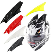 1 Pair Motorcycle Helmet  Horns Plastic Paste Decoration(Red)