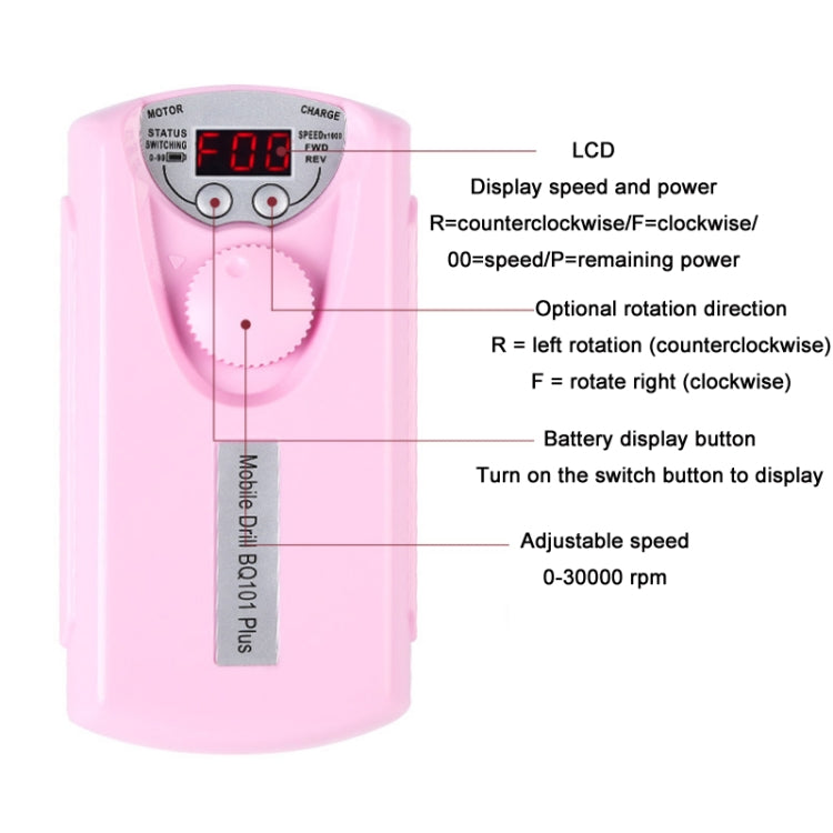 Portable Electric Pen Nail Removal Tool Mini Nail Polishing Machine(EU Plug)