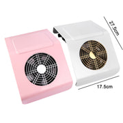 40W Nail Art Vacuum Cleaner Dust Collector, Specification: US Plug (White)