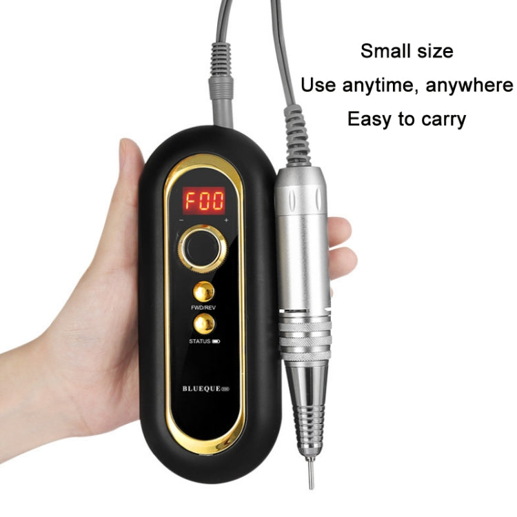 BLUEQUE Plug-in Portable Nail Art Carbon Brush Grinder, Specification: US Plug (White)