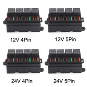 TF008-10 12V 5Pin Relay Car RV Radiography Sound Modified Electromagnetic Insurance Box