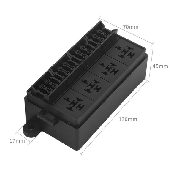 TF008-10 12V 5Pin Relay Car RV Radiography Sound Modified Electromagnetic Insurance Box