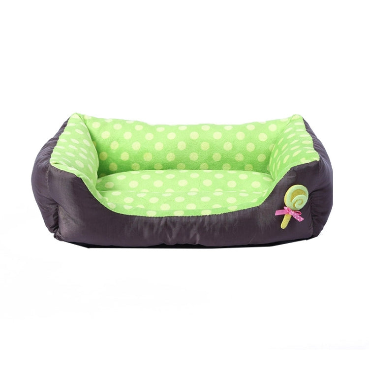 Cartoon Pet Kennel Square Cushion For Small And Medium Pet, Specification: M(Green)