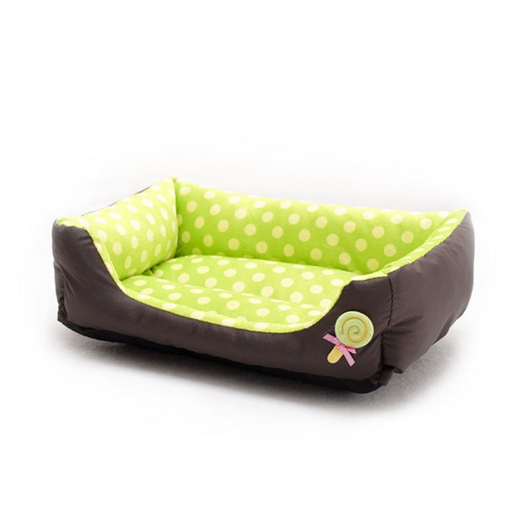 Cartoon Pet Kennel Square Cushion For Small And Medium Pet, Specification: M(Green)