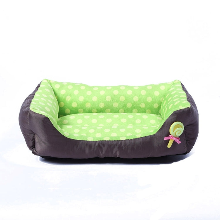 Cartoon Pet Kennel Square Cushion For Small And Medium Pet, Specification: L(Green)