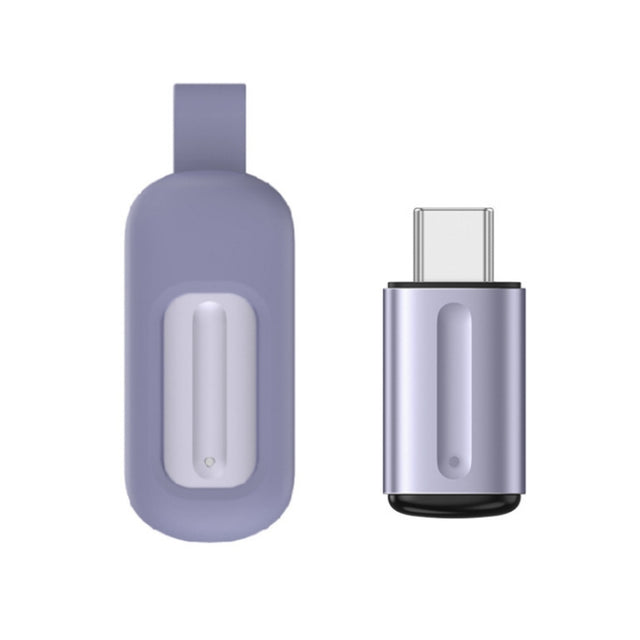 Ocrustar Capsule Mobile Phone Infrared Universal Remote Control, Color: 3-in-1 iOS/Hongmeng/Android Type-C (Purple)